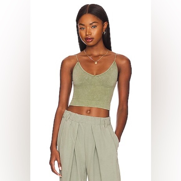 Free People Tops - Free people green brami or cami with stretchy straps